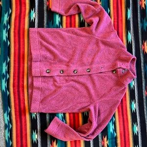 LL Bean Berry Button up top